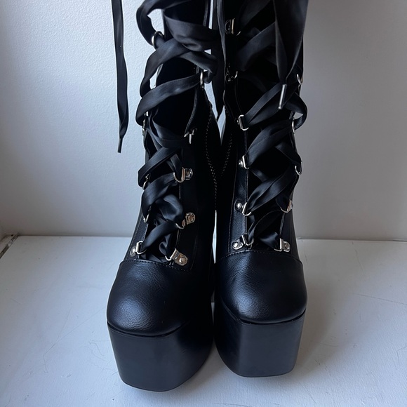 Gatekeeper knee high boots from dolls kill widow sz 8 - Picture 2 of 5